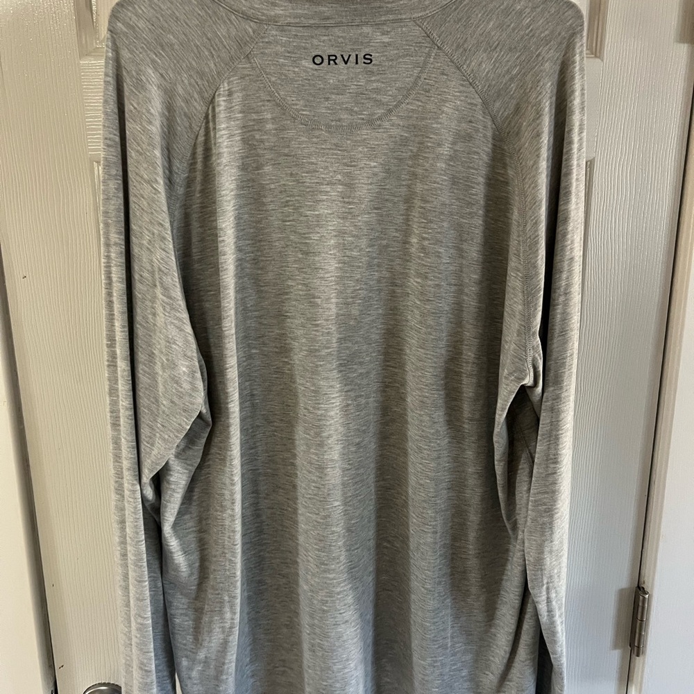 Orvis Light Gray Zip-Up Jacket - image 2